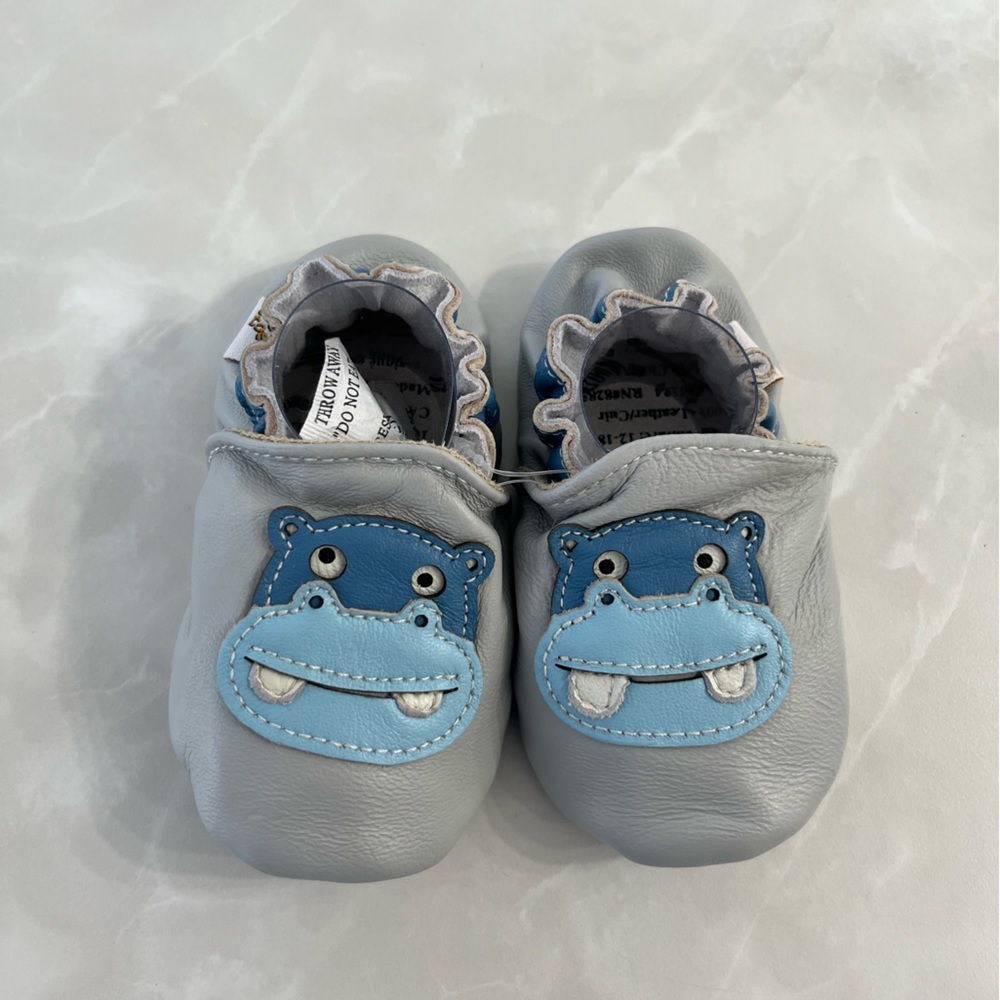 Genuine Leather Baby Infant Shoes Tickle Toes Elastic Enclosure Slip-on Moccasin